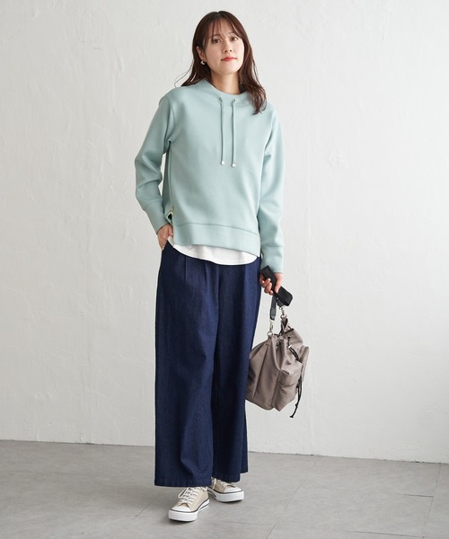 ikka(イッカ)の「【雑誌InRed4月号掲載】GOKU楽カノコダンボールプルオーバー(スウェット・レディース・グレイッシュベージュ/サックスブルー/ピンク/オフホワイト/ミント/チャコール・L/M/S)」の21枚目の写真