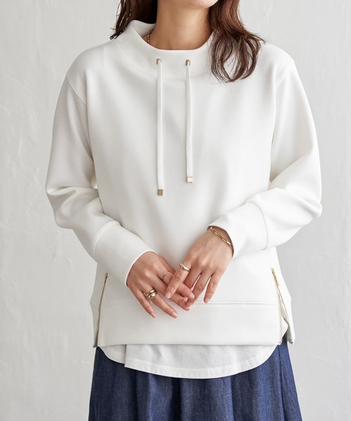 ikka(イッカ)の「【雑誌InRed4月号掲載】GOKU楽カノコダンボールプルオーバー(スウェット・レディース・グレイッシュベージュ/サックスブルー/ピンク/オフホワイト/ミント/チャコール・L/M/S)」の13枚目の写真