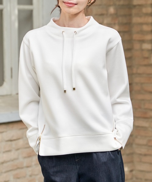 ikka(イッカ)の「【雑誌InRed4月号掲載】GOKU楽カノコダンボールプルオーバー(スウェット・レディース・グレイッシュベージュ/サックスブルー/ピンク/オフホワイト/ミント/チャコール・L/M/S)」の7枚目の写真