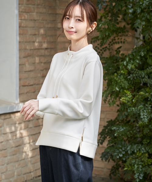 ikka(イッカ)の「【雑誌InRed4月号掲載】GOKU楽カノコダンボールプルオーバー(スウェット・レディース・グレイッシュベージュ/サックスブルー/ピンク/オフホワイト/ミント/チャコール・L/M/S)」の11枚目の写真