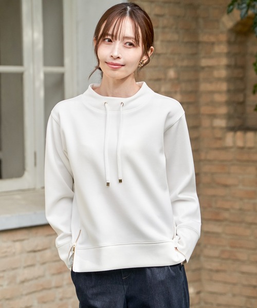 ikka(イッカ)の「【雑誌InRed4月号掲載】GOKU楽カノコダンボールプルオーバー(スウェット・レディース・グレイッシュベージュ/サックスブルー/ピンク/オフホワイト/ミント/チャコール・L/M/S)」の12枚目の写真