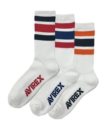 MAISON mou（メゾンムー）の「【AVIREX/アヴィレックス】Air Force Embroidery 3P Socks ソックス25-27cm（ソックス/靴下）」