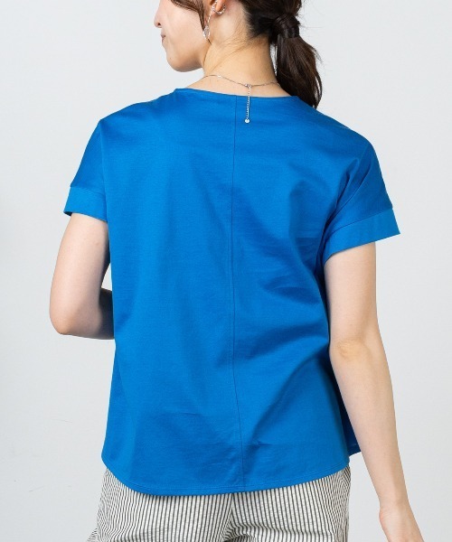 STUDIO PICONE(スタジオピッコーネ)の「コットン100%刺繍冷感プルオーバー(Tシャツ/カットソー・レディース・グリーン/ブルー/ホワイト/ブラウン・LL/L/M)」の14枚目の写真