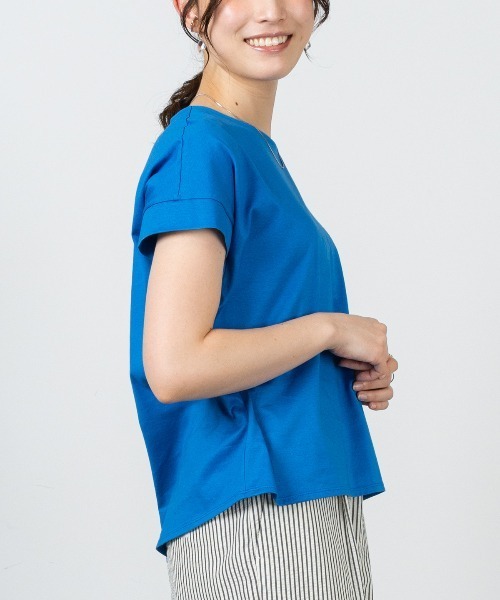 STUDIO PICONE(スタジオピッコーネ)の「コットン100%刺繍冷感プルオーバー(Tシャツ/カットソー・レディース・グリーン/ブルー/ホワイト/ブラウン・LL/L/M)」の15枚目の写真