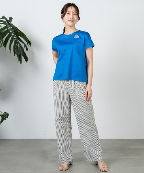 STUDIO PICONE(スタジオピッコーネ)の「コットン100%刺繍冷感プルオーバー(Tシャツ/カットソー・レディース・グリーン/ブルー/ホワイト/ブラウン・LL/L/M)」の19枚目の写真
