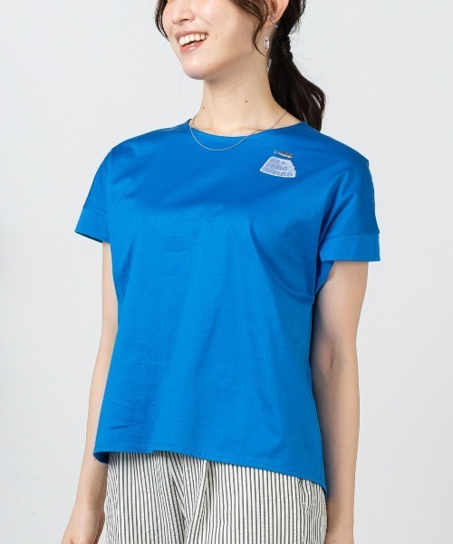 STUDIO PICONE(スタジオピッコーネ)の「コットン100%刺繍冷感プルオーバー(Tシャツ/カットソー・レディース・グリーン/ブルー/ホワイト/ブラウン・LL/L/M)」の16枚目の写真