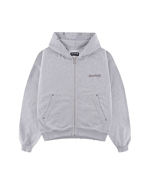 SUPPLIER（サプライヤー）の「ジップパーカー｜Pierced Tribal Cross Zip Hoodie｜SUPPLIER（パーカー・メンズ・ブラック/グレー/ピンク・SMALL/MEDIUM/X-LARGE/XX-LARGE/LARGE）」の11枚目の写真