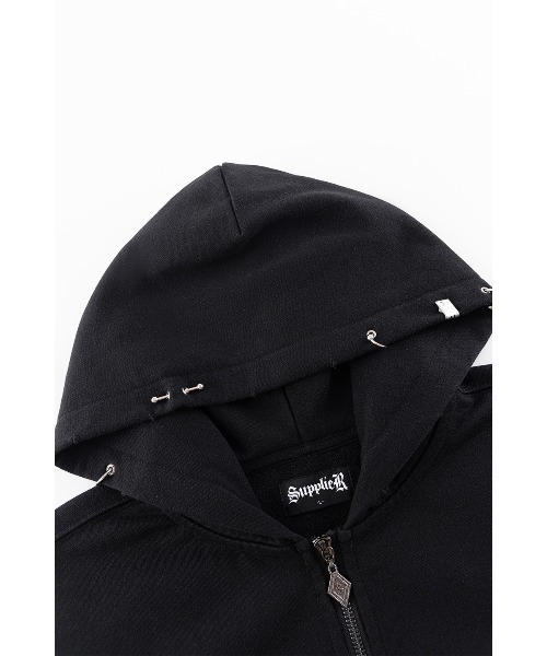 SUPPLIER（サプライヤー）の「ジップパーカー｜Pierced Tribal Cross Zip Hoodie｜SUPPLIER（パーカー・メンズ・ブラック/グレー/ピンク・SMALL/MEDIUM/X-LARGE/XX-LARGE/LARGE）」の6枚目の写真