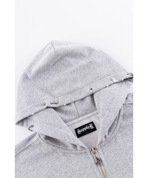 SUPPLIER（サプライヤー）の「ジップパーカー｜Pierced Tribal Cross Zip Hoodie｜SUPPLIER（パーカー・メンズ・ブラック/グレー/ピンク・SMALL/MEDIUM/X-LARGE/XX-LARGE/LARGE）」の13枚目の写真