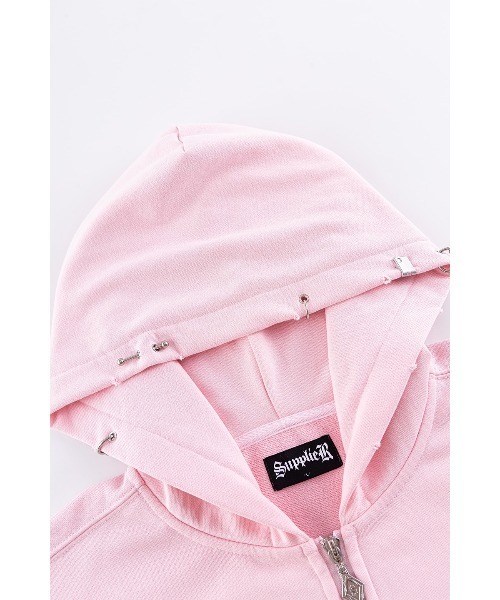 SUPPLIER（サプライヤー）の「ジップパーカー｜Pierced Tribal Cross Zip Hoodie｜SUPPLIER（パーカー・メンズ・ブラック/グレー/ピンク・SMALL/MEDIUM/X-LARGE/XX-LARGE/LARGE）」の20枚目の写真