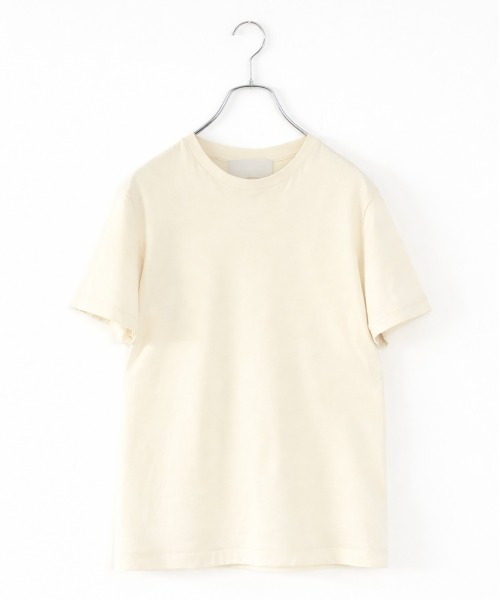 WALANCE(ワランス)の「organic cotton jersey basic fit tee(Tシャツ/カットソー・レディース・オフホワイト/スミクロ/ネイビー・FREE)」の1枚目の写真