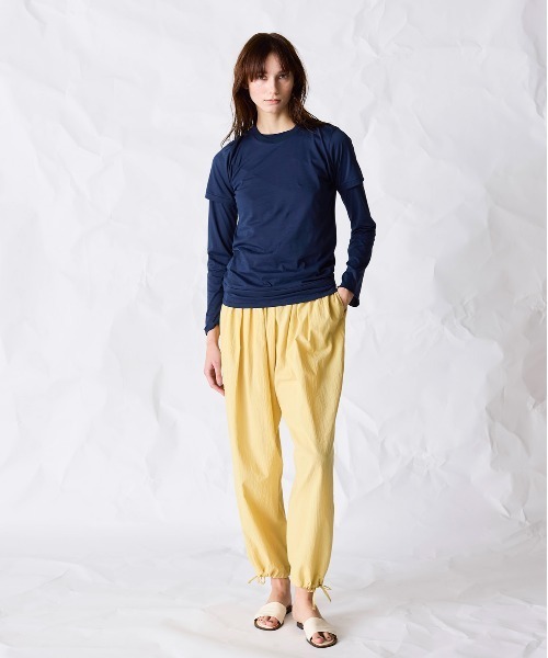 WALANCE(ワランス)の「organic cotton jersey basic fit tee(Tシャツ/カットソー・レディース・オフホワイト/スミクロ/ネイビー・FREE)」の9枚目の写真
