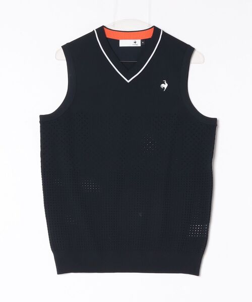 le coq sportif GOLF(ルコックスポルティフゴルフ)の「ウォッシャブルVネックニットベスト(ベスト・メンズ・ネイビー/ホワイト・L/XL/3L/M)」の2枚目の写真