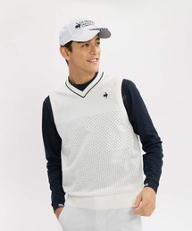 le coq sportif GOLF（ルコックスポルティフゴルフ）の「ウォッシャブルVネックニットベスト（ベスト）」