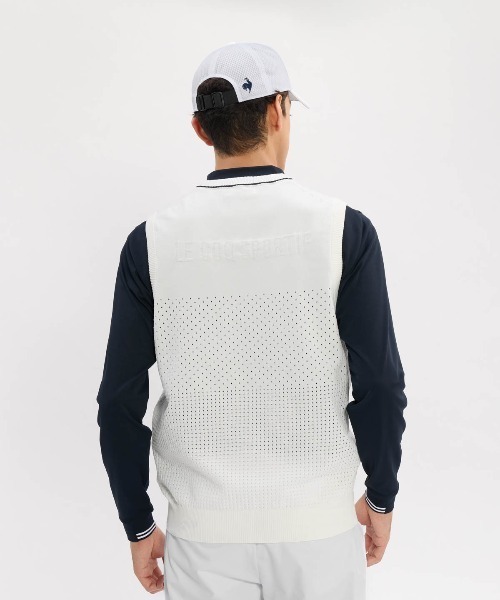 le coq sportif GOLF(ルコックスポルティフゴルフ)の「ウォッシャブルVネックニットベスト(ベスト・メンズ・ネイビー/ホワイト・L/XL/3L/M)」の3枚目の写真