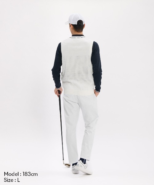 le coq sportif GOLF(ルコックスポルティフゴルフ)の「ウォッシャブルVネックニットベスト(ベスト・メンズ・ネイビー/ホワイト・L/XL/3L/M)」の5枚目の写真