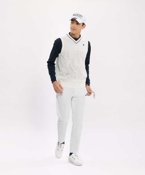 le coq sportif GOLF(ルコックスポルティフゴルフ)の「ウォッシャブルVネックニットベスト(ベスト・メンズ・ネイビー/ホワイト・L/XL/3L/M)」の8枚目の写真