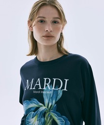 Mardi Mercredi（マルディメクルディ）の「TSHIRT LONG SLEEVE LILIES & ROSES   Tシャツ ロングスリーブ リリー ローズ（Tシャツ/カットソー）」