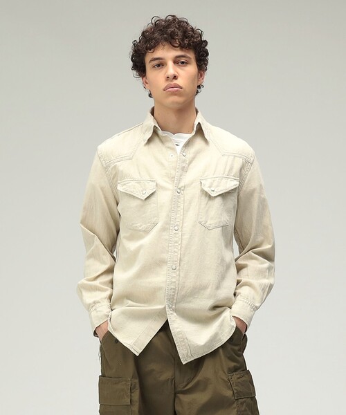 BEAMS PLUS(ビームスプラス)の「【別注】REMI RELIEF / Cotton Linen Western Shirt Classic Fit(シャツ/ブラウス・メンズ・オフホワイト・SMALL/XX-LARGE/X-LARGE/LARGE/MEDIUM)」の3枚目の写真