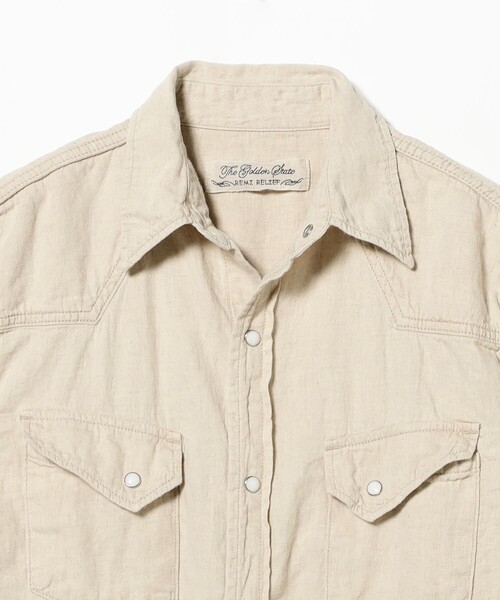 BEAMS PLUS(ビームスプラス)の「【別注】REMI RELIEF / Cotton Linen Western Shirt Classic Fit(シャツ/ブラウス・メンズ・オフホワイト・SMALL/XX-LARGE/X-LARGE/LARGE/MEDIUM)」の5枚目の写真