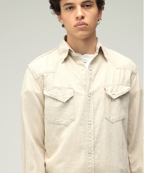 BEAMS PLUS(ビームスプラス)の「【別注】REMI RELIEF / Cotton Linen Western Shirt Classic Fit(シャツ/ブラウス・メンズ・オフホワイト・SMALL/XX-LARGE/X-LARGE/LARGE/MEDIUM)」の1枚目の写真