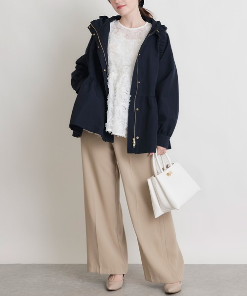 PICCIN PERLA(ピッチンペルラ)の「フラワーチュールブラウス(シャツ/ブラウス・レディース・ブラック/オフホワイト・M)」の10枚目の写真