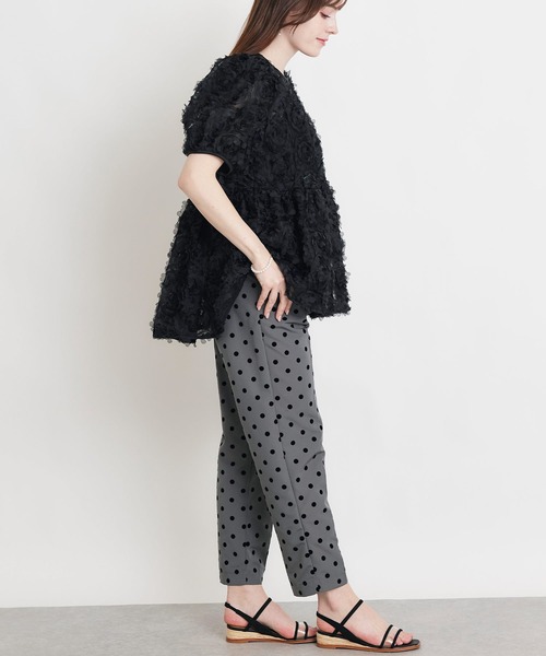 PICCIN PERLA(ピッチンペルラ)の「フラワーチュールブラウス(シャツ/ブラウス・レディース・ブラック/オフホワイト・M)」の17枚目の写真