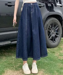 Aラインデニムスカート