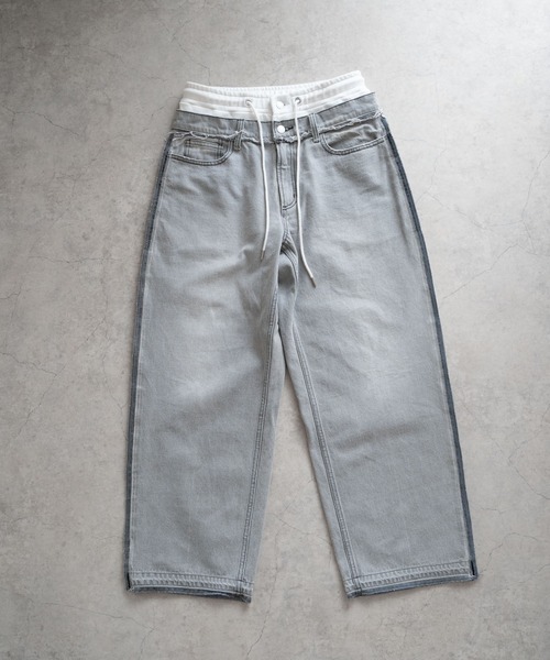 Iroquois（イロコイ）の「LAYERED BUGGY PANTS（デニムパンツ・メンズ・サックスブルー/ブラック/インディゴブルー/ライトグレー・2/4/3/5）」の11枚目の写真