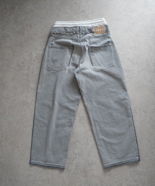 Iroquois（イロコイ）の「LAYERED BUGGY PANTS（デニムパンツ・メンズ・サックスブルー/ブラック/インディゴブルー/ライトグレー・2/4/3/5）」の13枚目の写真