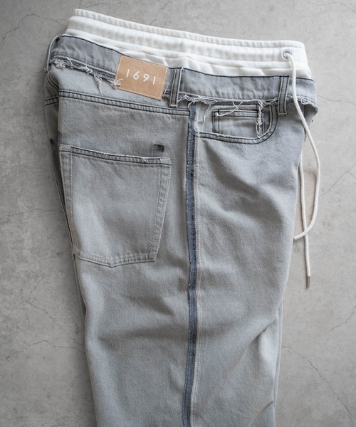 Iroquois（イロコイ）の「LAYERED BUGGY PANTS（デニムパンツ・メンズ・サックスブルー/ブラック/インディゴブルー/ライトグレー・2/4/3/5）」の15枚目の写真