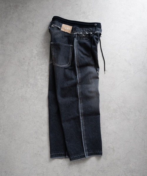 Iroquois（イロコイ）の「LAYERED BUGGY PANTS（デニムパンツ・メンズ・サックスブルー/ブラック/インディゴブルー/ライトグレー・2/4/3/5）」の5枚目の写真