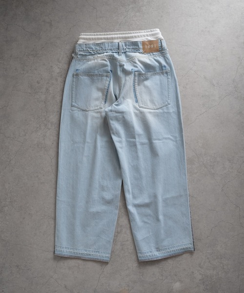 Iroquois（イロコイ）の「LAYERED BUGGY PANTS（デニムパンツ・メンズ・サックスブルー/ブラック/インディゴブルー/ライトグレー・2/4/3/5）」の20枚目の写真