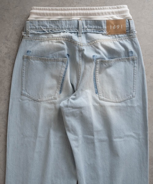 Iroquois（イロコイ）の「LAYERED BUGGY PANTS（デニムパンツ・メンズ・サックスブルー/ブラック/インディゴブルー/ライトグレー・2/4/3/5）」の21枚目の写真