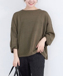 MICA&DEAL | 【WEB限定カラーあり】ボートネックルーズニットプルオーバー(ニット/セーター)