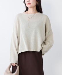 MICA&DEAL（マイカ＆ディール）の「【WEB限定カラーあり】ボートネックルーズニットプルオーバー（ニット/セーター）」