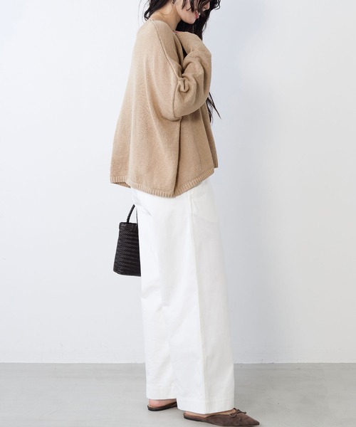 MICA&DEAL（マイカ＆ディール）の「【WEB限定カラーあり】ボートネックルーズニットプルオーバー（ニット/セーター・レディース・ダークグレー/ベージュ/カーキ/グレイッシュベージュ・FREE）」の9枚目の写真