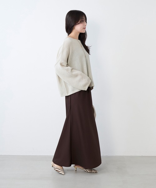 MICA&DEAL（マイカ＆ディール）の「【WEB限定カラーあり】ボートネックルーズニットプルオーバー（ニット/セーター・レディース・ダークグレー/ベージュ/カーキ/グレイッシュベージュ・FREE）」の15枚目の写真