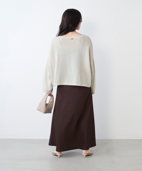 MICA&DEAL（マイカ＆ディール）の「【WEB限定カラーあり】ボートネックルーズニットプルオーバー（ニット/セーター・レディース・ダークグレー/ベージュ/カーキ/グレイッシュベージュ・FREE）」の16枚目の写真