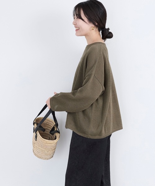 MICA&DEAL（マイカ＆ディール）の「【WEB限定カラーあり】ボートネックルーズニットプルオーバー（ニット/セーター・レディース・ダークグレー/ベージュ/カーキ/グレイッシュベージュ・FREE）」の22枚目の写真