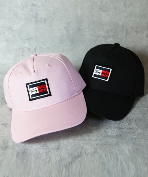 TOMMY HILFIGER（トミーヒルフィガー）の「TOMMY HILFIGER ロゴキャップ（キャップ・メンズ・ブラック/ピンク・FREE）」の6枚目の写真