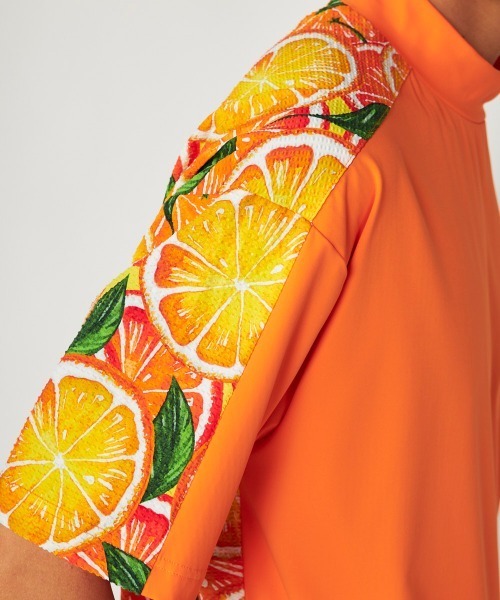Loudmouth（ラウドマウス）の「LOUDMOUTH/ラウドマウス ゴルフウェア 吸汗速乾 UVカット 接触冷感 スムース モックネック シャツ（Tシャツ/カットソー・メンズ・オレンジ/ネイビー/ホワイト・3L/LL/L/M）」の7枚目の写真