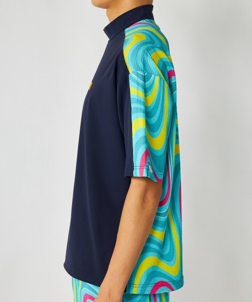 Loudmouth（ラウドマウス）の「LOUDMOUTH/ラウドマウス ゴルフウェア 吸汗速乾 UVカット 接触冷感 スムース モックネック シャツ（Tシャツ/カットソー・メンズ・オレンジ/ネイビー/ホワイト・3L/LL/L/M）」の17枚目の写真