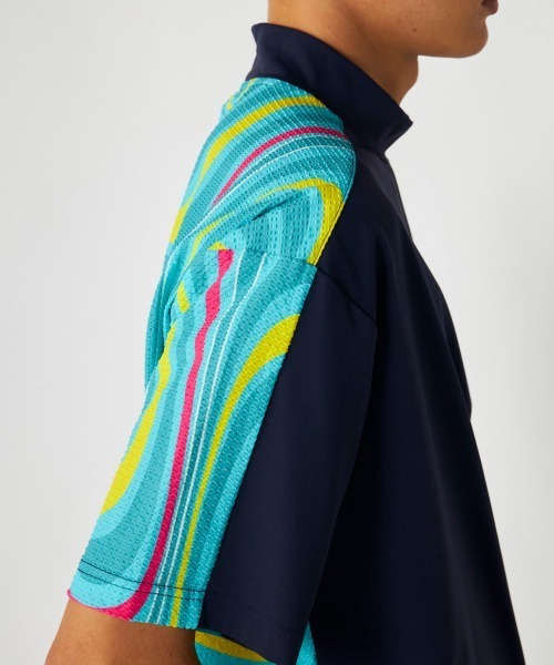 Loudmouth（ラウドマウス）の「LOUDMOUTH/ラウドマウス ゴルフウェア 吸汗速乾 UVカット 接触冷感 スムース モックネック シャツ（Tシャツ/カットソー・メンズ・オレンジ/ネイビー/ホワイト・3L/LL/L/M）」の20枚目の写真