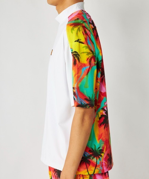 Loudmouth（ラウドマウス）の「LOUDMOUTH/ラウドマウス ゴルフウェア 吸汗速乾 UVカット 接触冷感 スムース モックネック シャツ（Tシャツ/カットソー・メンズ・オレンジ/ネイビー/ホワイト・3L/LL/L/M）」の12枚目の写真