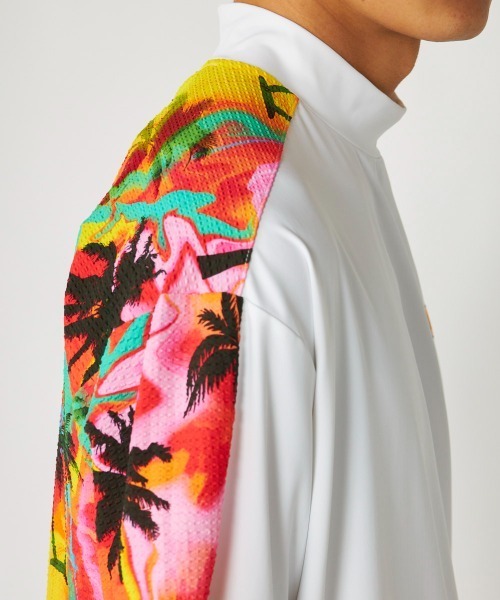 Loudmouth（ラウドマウス）の「LOUDMOUTH/ラウドマウス ゴルフウェア 吸汗速乾 UVカット 接触冷感 スムース モックネック シャツ（Tシャツ/カットソー・メンズ・オレンジ/ネイビー/ホワイト・3L/LL/L/M）」の15枚目の写真