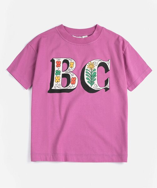 BOBO CHOSES(ボボショーズ)の「Spring Letters 半袖Tシャツ【キッズ】(Tシャツ/カットソー・キッズ・ローズ・110/100/120/130)」の1枚目の写真