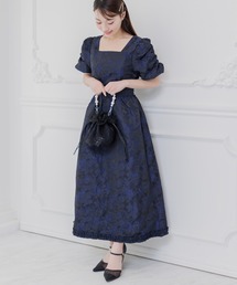 ems excite（エムズエキサイト）の「【オケージョン】ジャガードパフスリーブドレス（ドレス）」