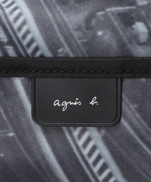 agnes b.（アニエスベー）の「フォトプリント 2way ラージ ボストンバッグ "Tokyo Highway" RAT01Q-01（ボストンバッグ・レディース・ブラック・FREE）」の9枚目の写真