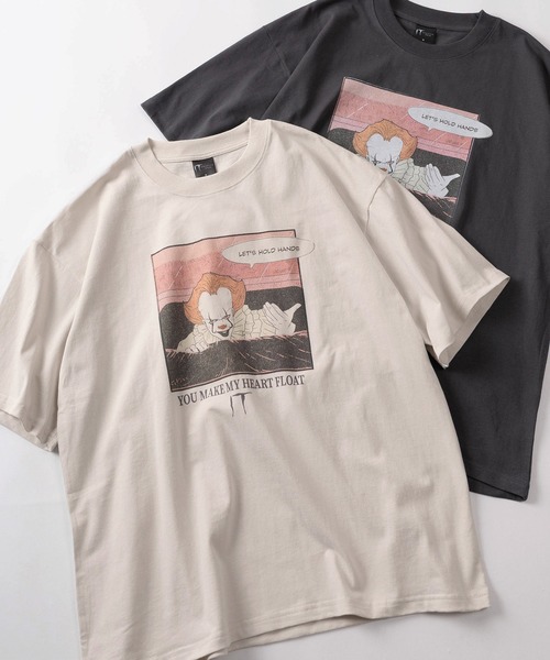 SlashDate（スラッシュデイト）の「【71】【Warner Bros/ワーナー・ブラザース】ペニーワイズ グレムリン ユーズドライク プリントTシャツ/バックプリント/ユニセックス/レディース/メンズ（Tシャツ/カットソー・レディース・グレー系5/グレー系4/アイボリー系5/アイボリー系4/グレー系1/グレー系/グレー系3/グレー系2/アイボリー系1/アイボリー系/アイボリー系3/アイボリー系2・XL/L/M）」の10枚目の写真